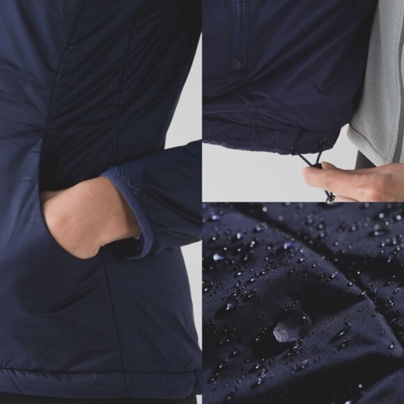 Lululemon Layer Up Jacket Indigo Blue Size 6 Puffer Reversible Lightweight Coat - Picture 3 of 16